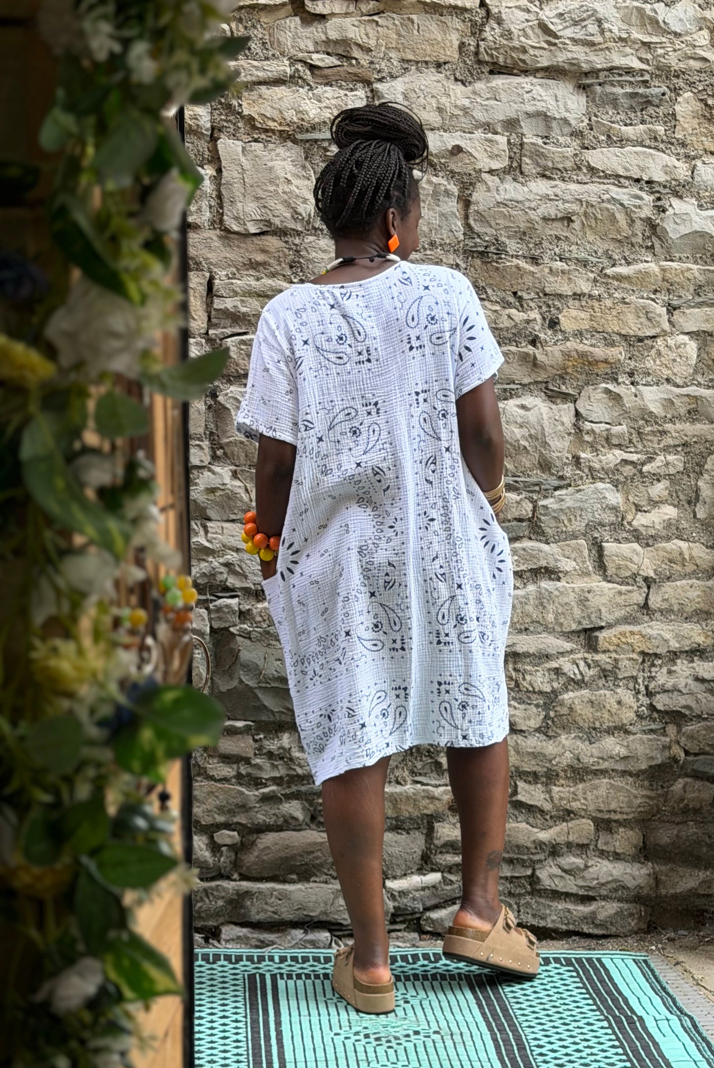 Bandanna Dress One Size Fits 8-18 in White