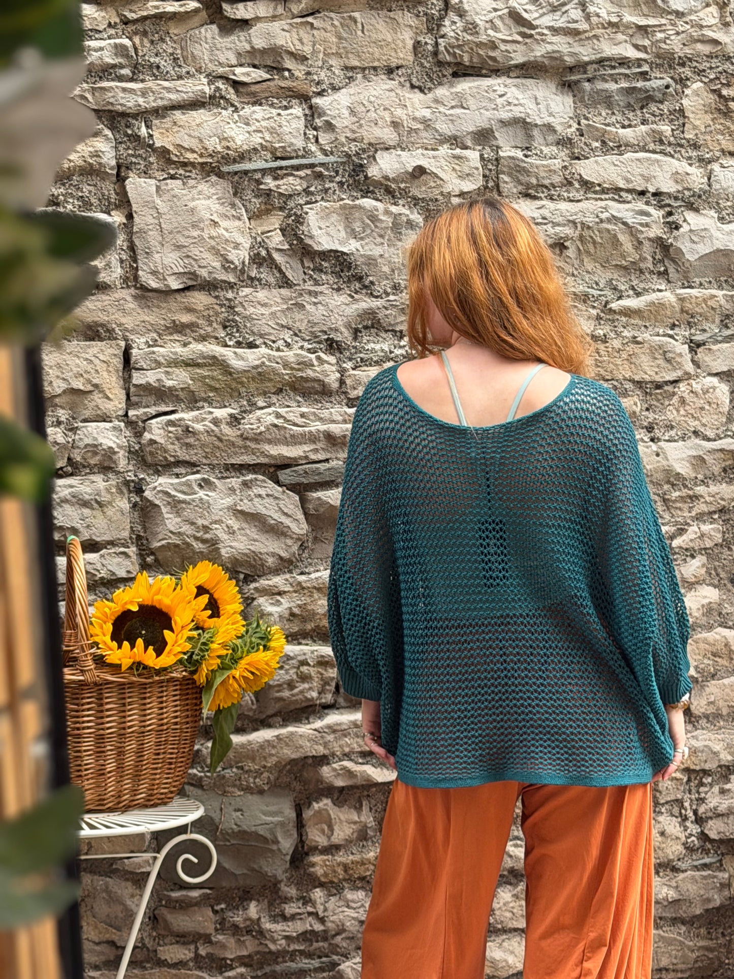 Stunning AFFINAH Layering Fish Net Top Size 10-24 In teal