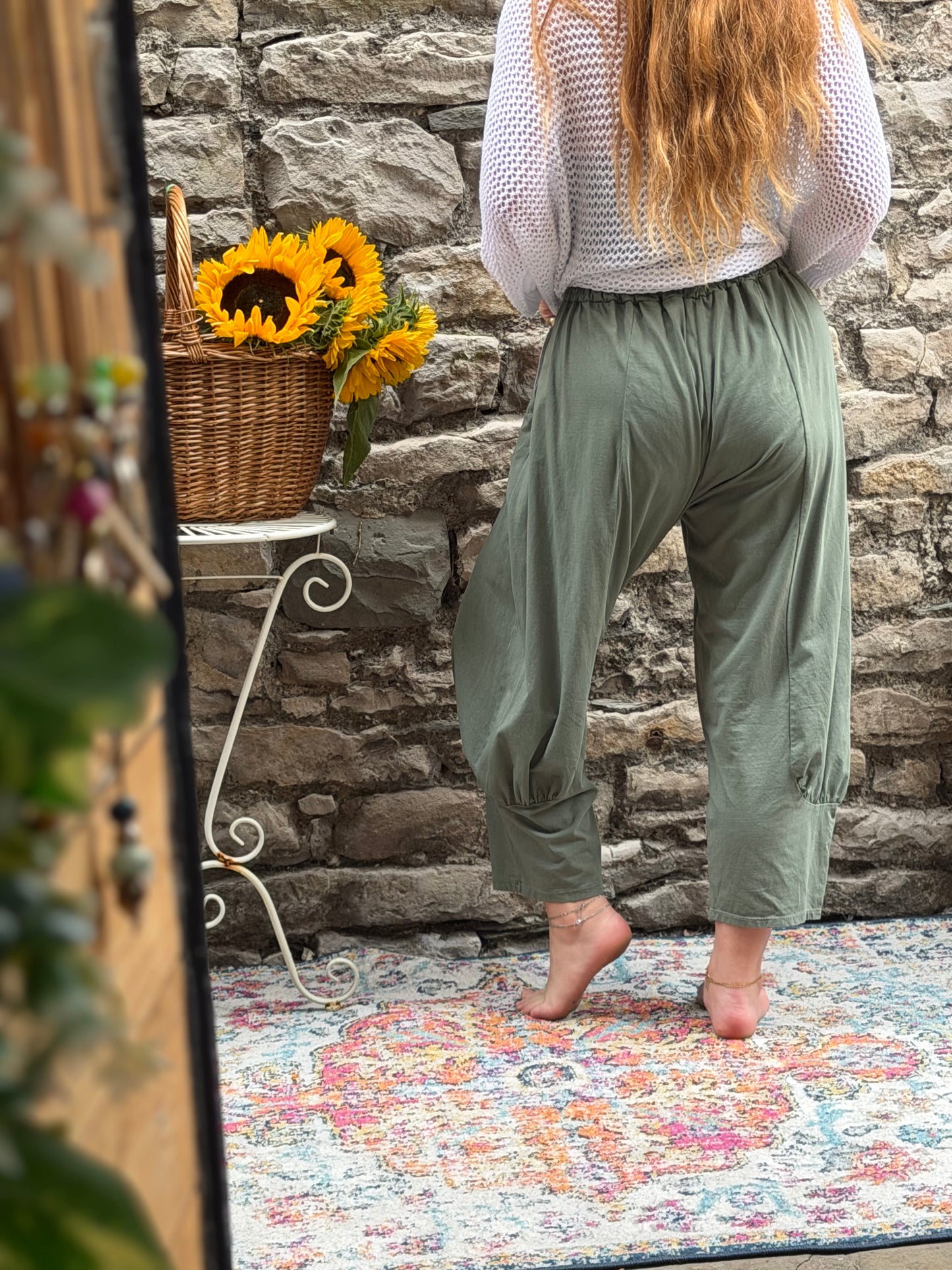 Azu Trousers In khaki Fits Size 8-22