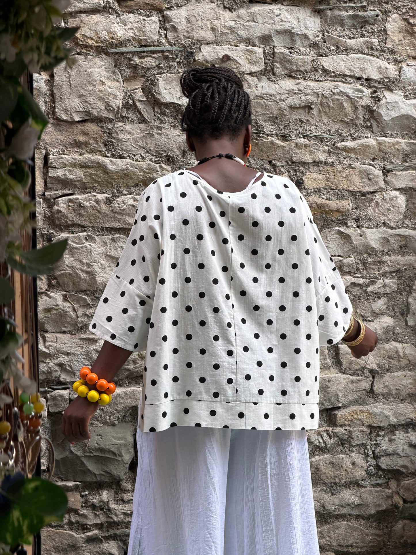 Spotty Boxy Top One Size Fits 8-18