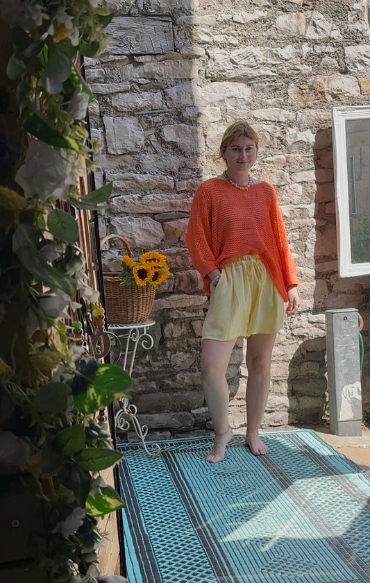 Stunning AFFINAH Layering Fish Net Top Size 10-24 In Orange