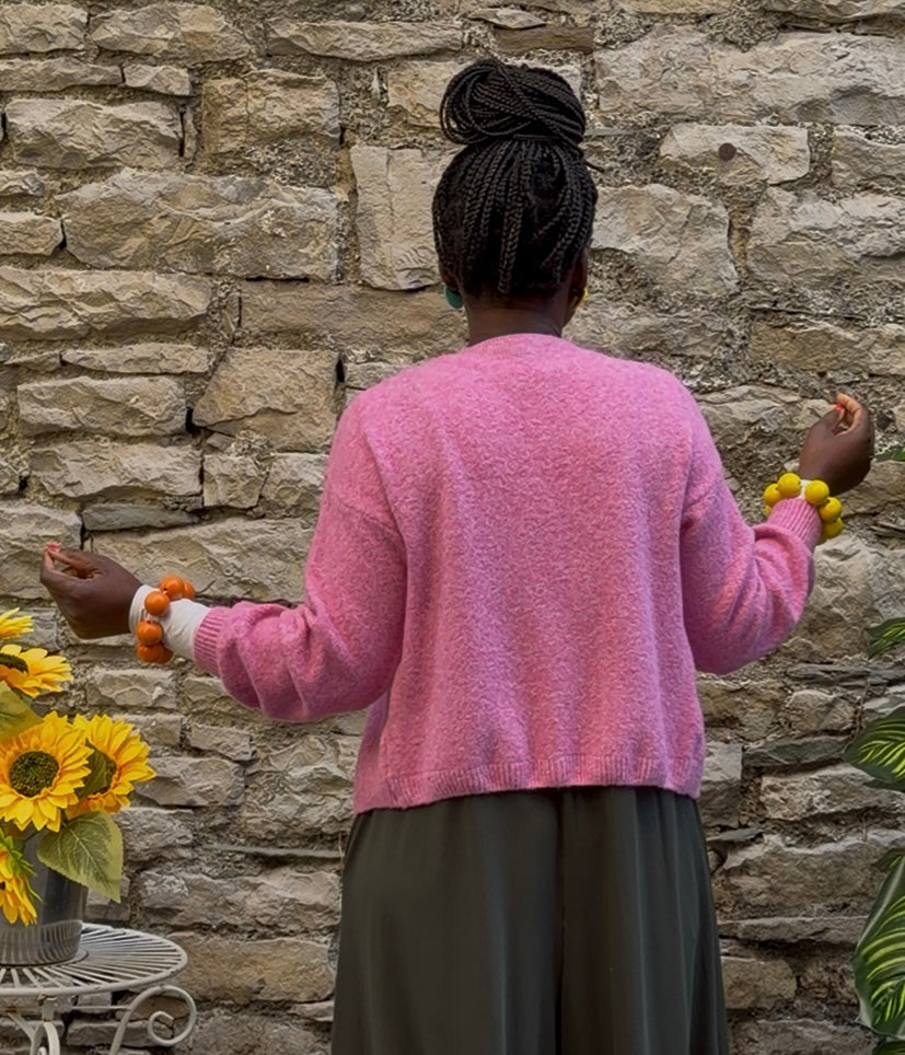 π SOFT KNIT Pink AYA CARDIGAN SIZE 8-16