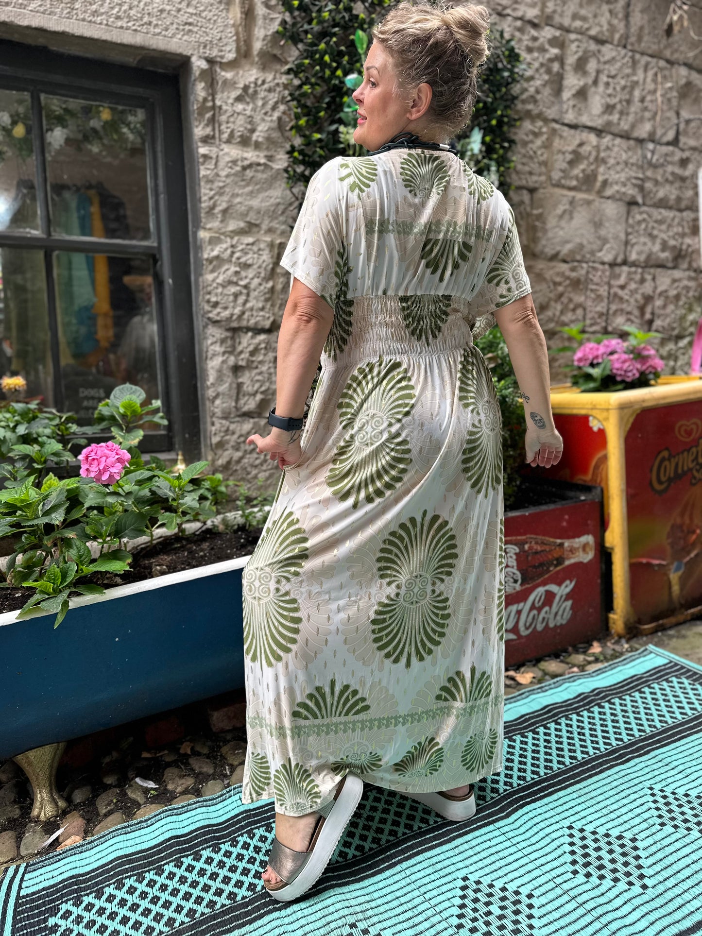 Tina Heart Stunning Printed Maxi Dress Fits Size 10-26
