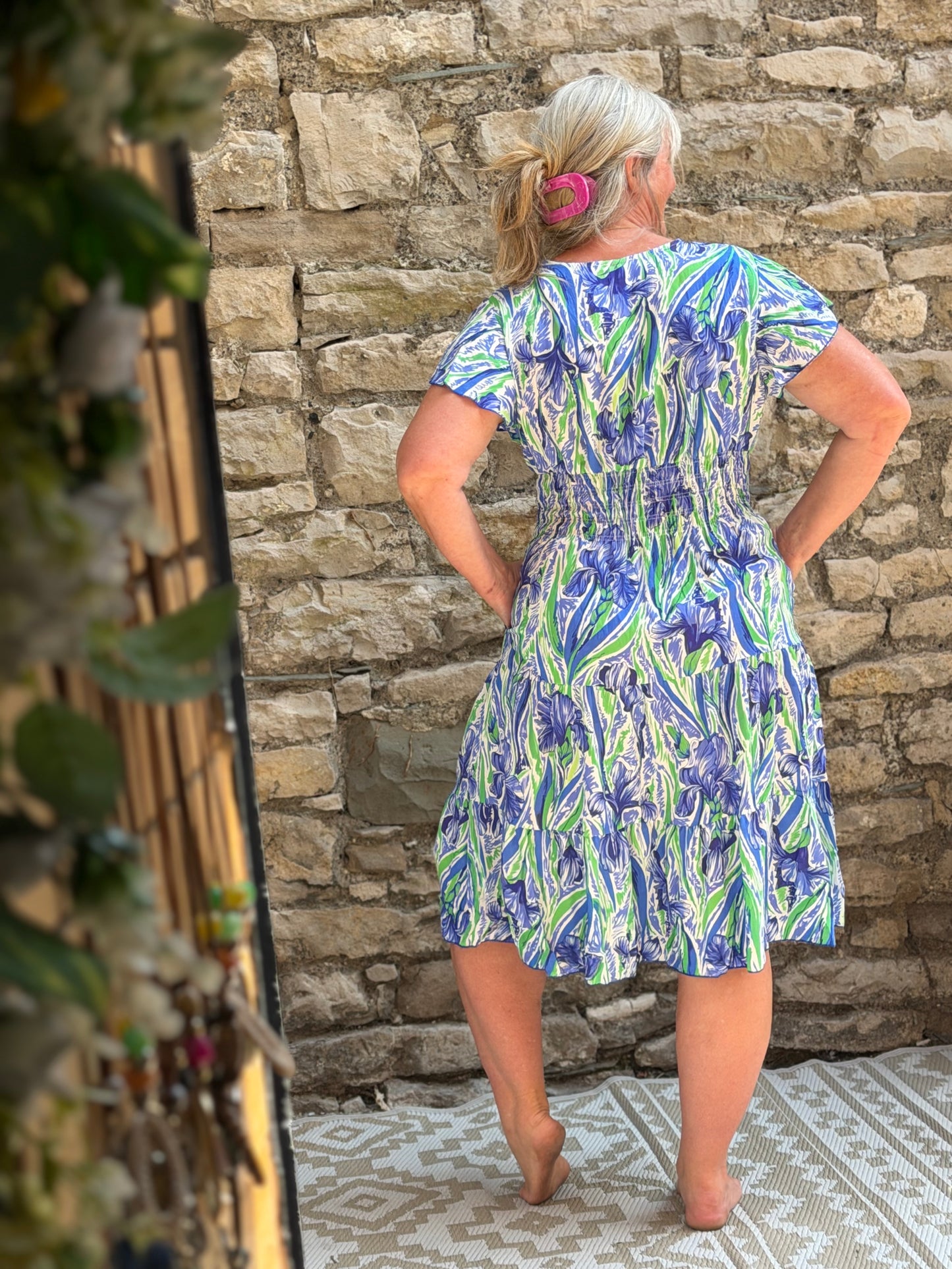 Stunning Printed Atta Dress In MIDI Length Fits Size 8-20