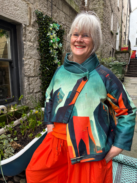 Exquisite Oussa High and Low Jacket Fits Size 10-18