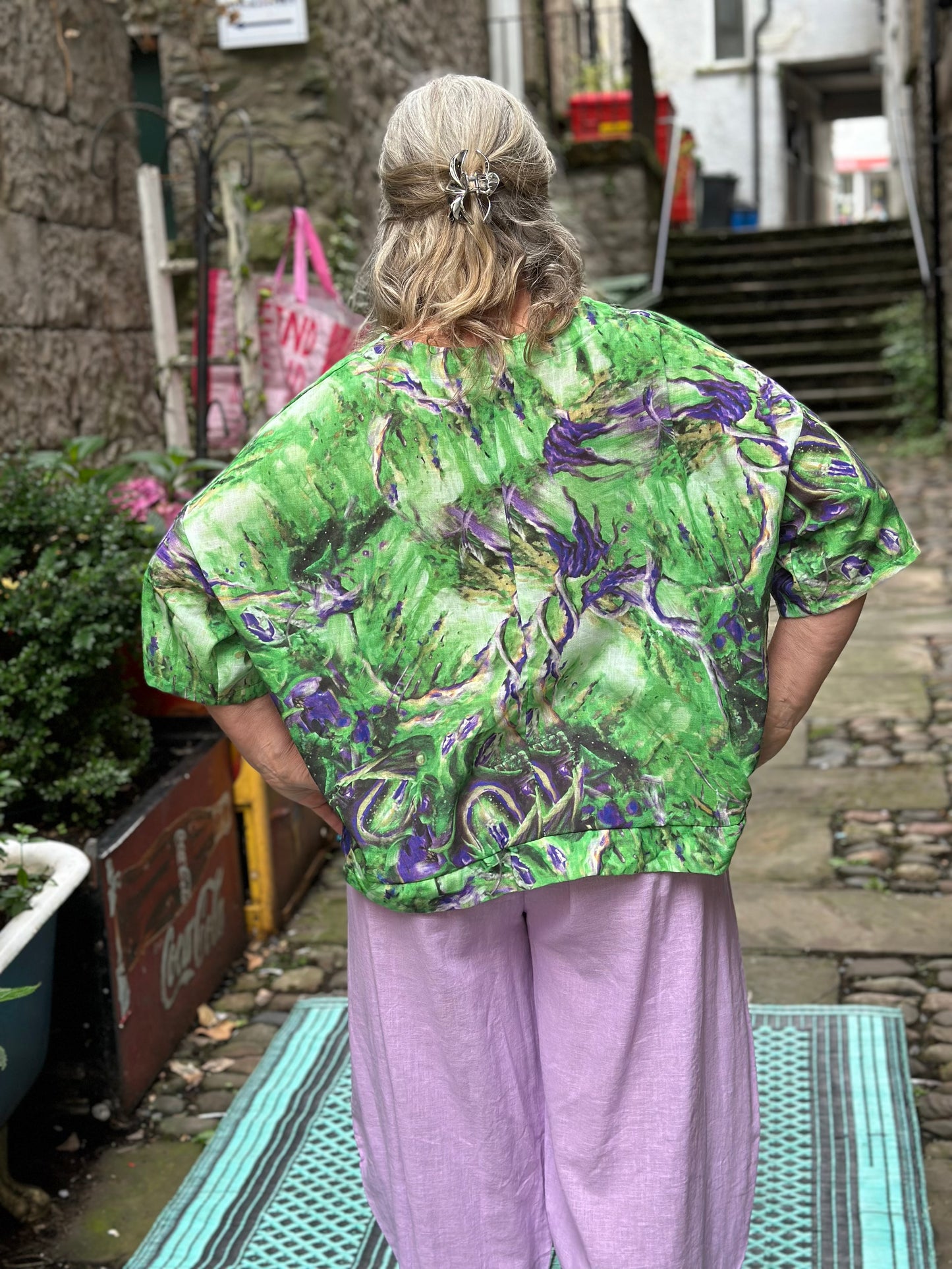 Pure Linen MB Germany Artsy Top Fits Size 12-22