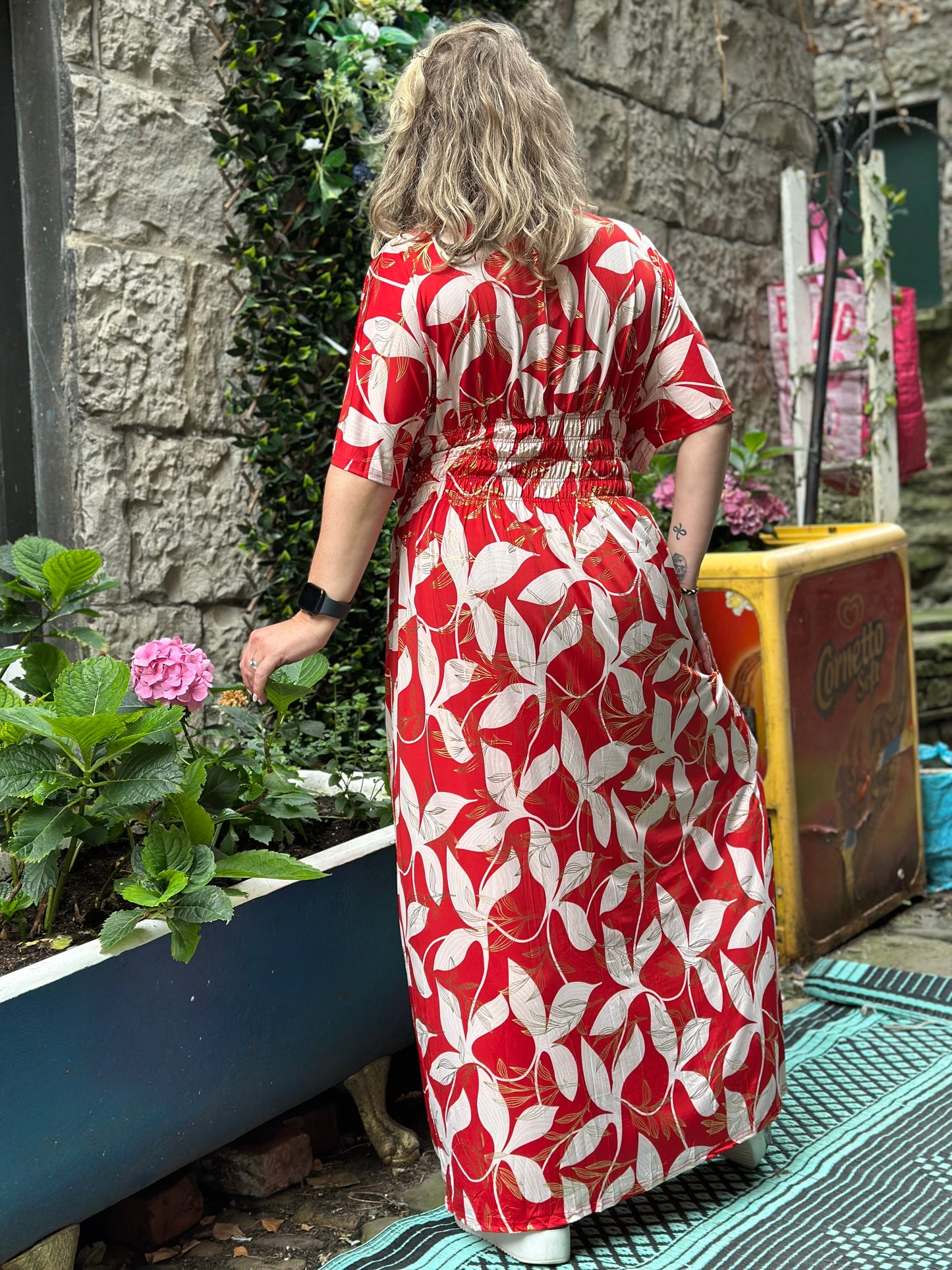 Tina Heart Stunning Floral Print Maxi Dress Fits Size 10-26