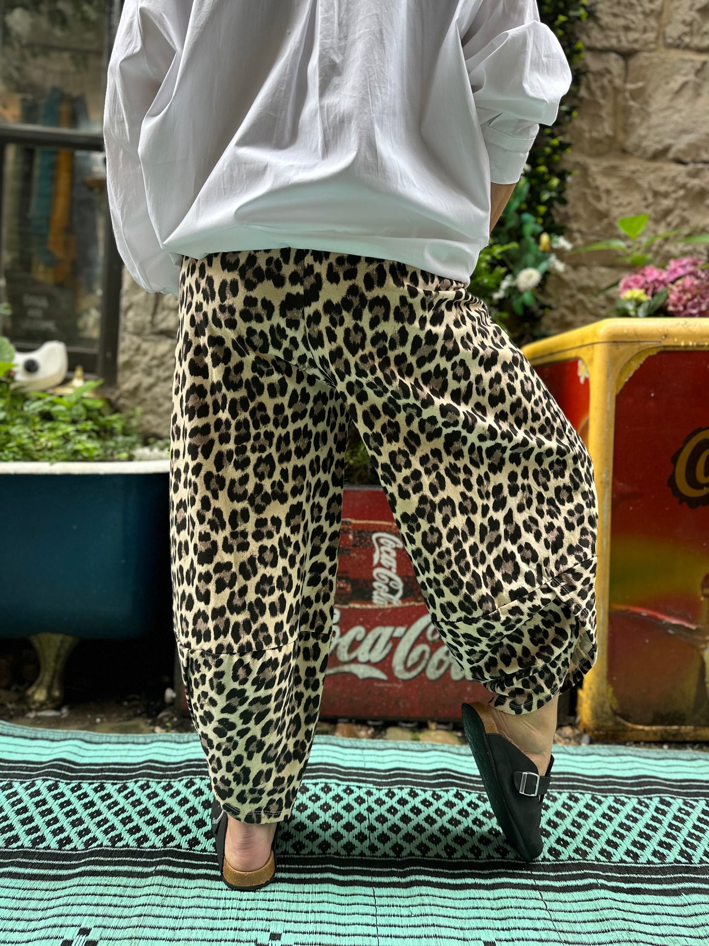 Soft Jersey Animal Print Kuiza Trousers In Fit Size 10-20