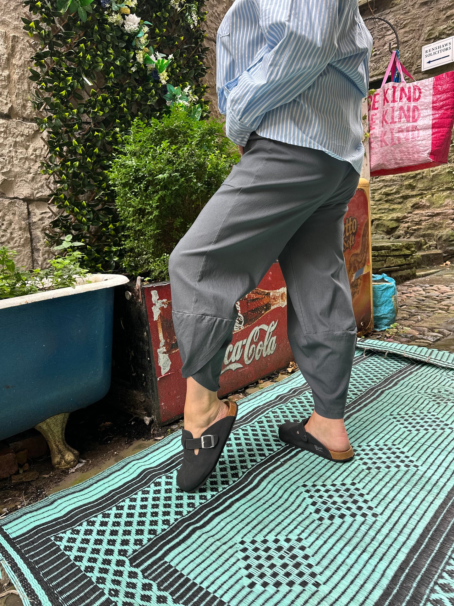Extra Stretchy Kuiza Grey Trousers Fit Size 10-20