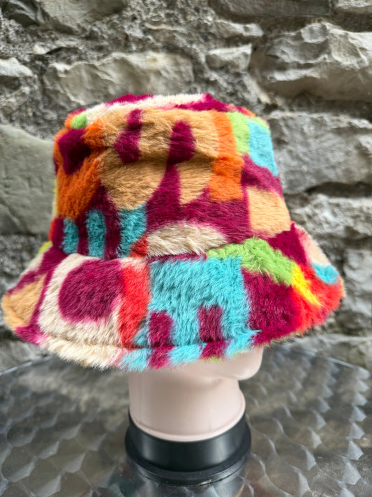 Trendy Festivals Fluffy Bucket Hat Fisherman Hat Adjustable