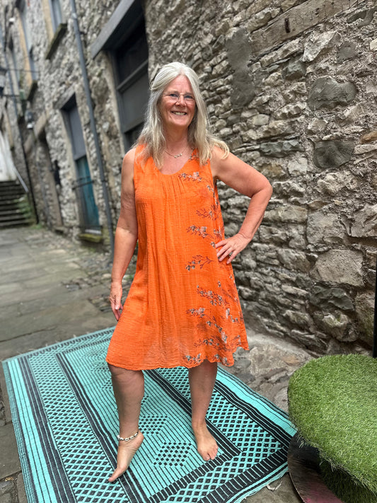 Sale Item Stunning Cotton Garden Dress Fits Size 8-20