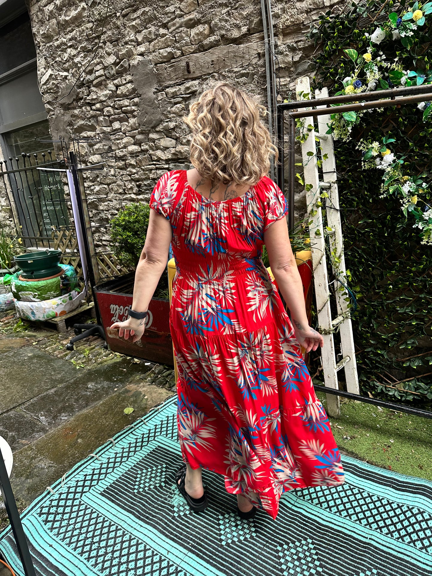 Atta Red Dress In Maxi Length Fits Size 8-20
