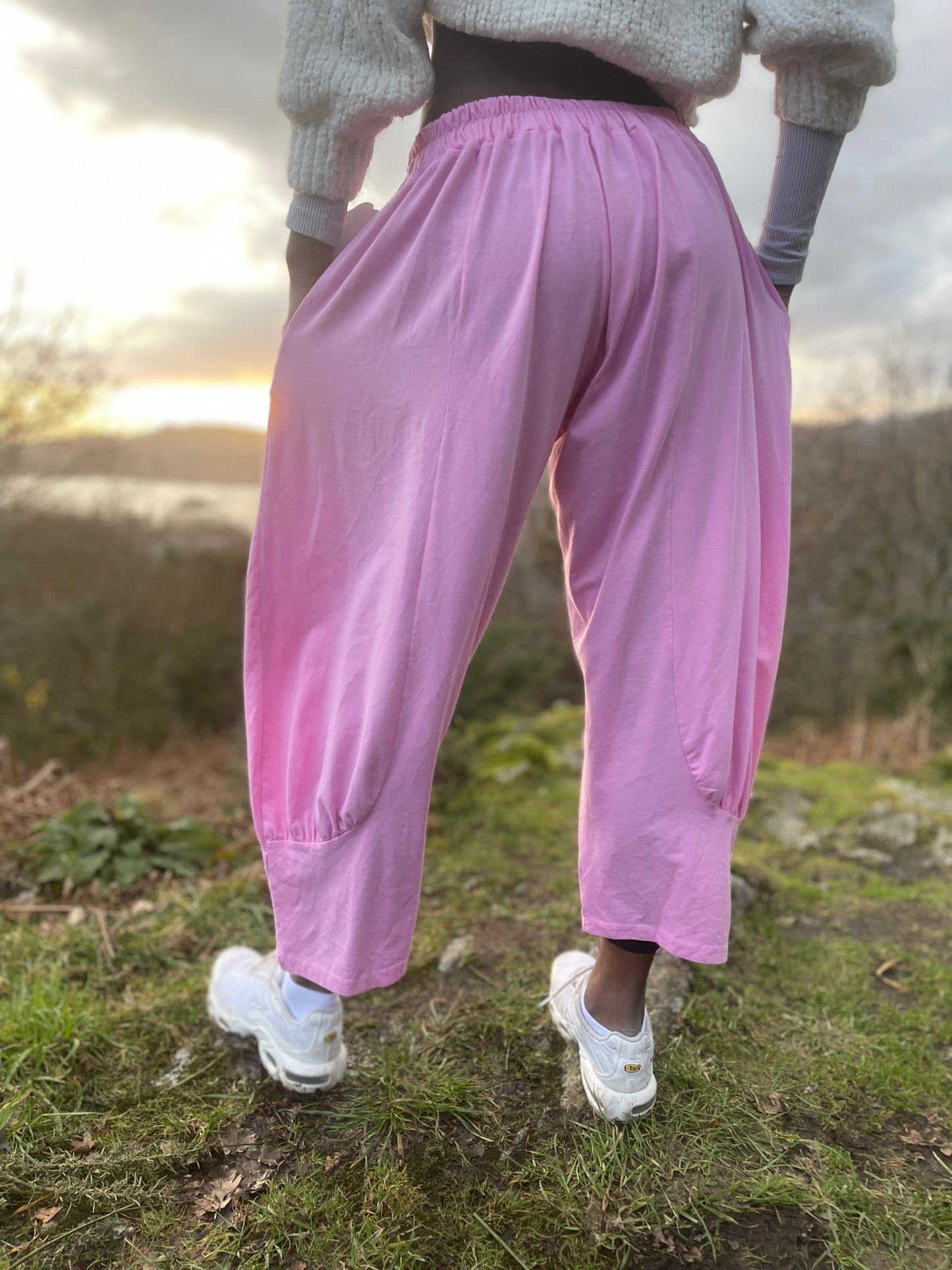 Short Length Baby Pink Azu Trousers Fits Size 8-22