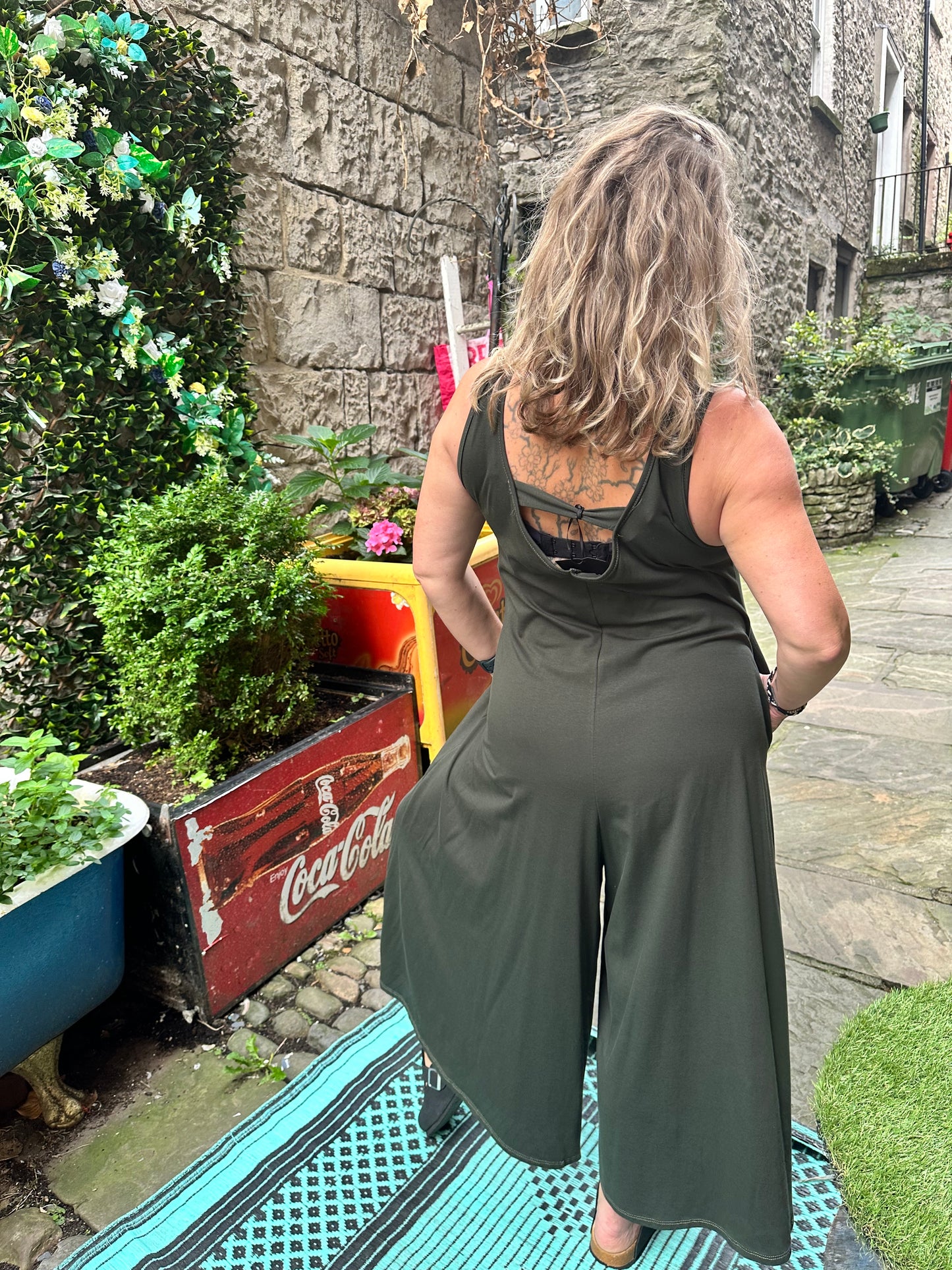 Stunning Elegant Fit Relax brown Colour Obbe Jumpsuit, One Piece Fits Size 10-18