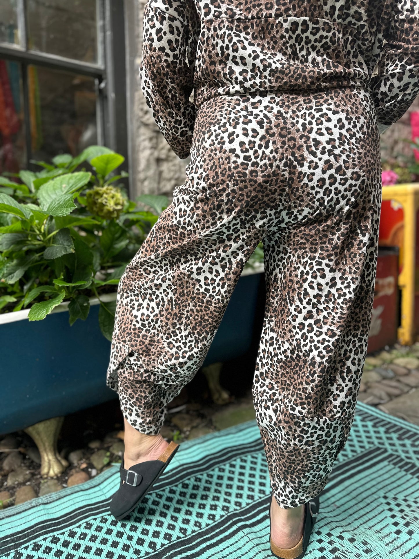 Soft Jersey Animal Print Kuiza Trousers In Size 8-16