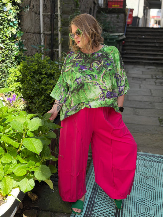 Pure Linen MB Germany Artsy Top Fits Size 12-22