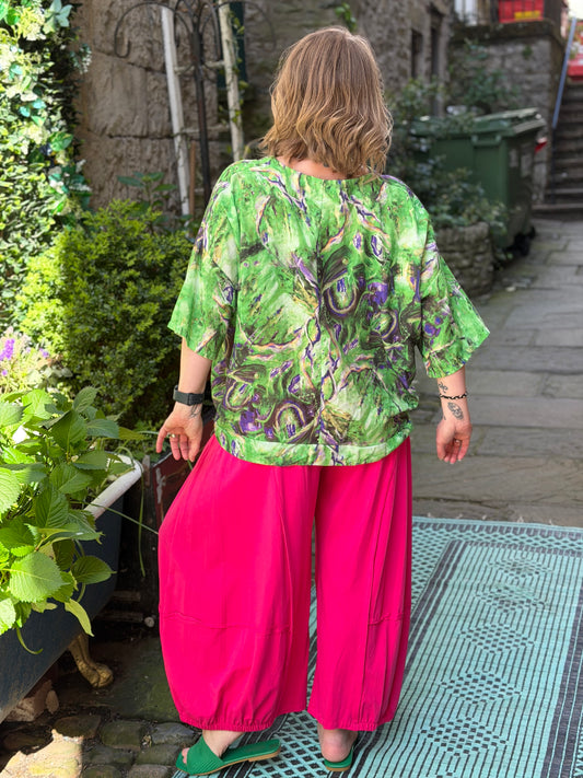 Pure Linen MB Germany Artsy Top Fits Size 12-22