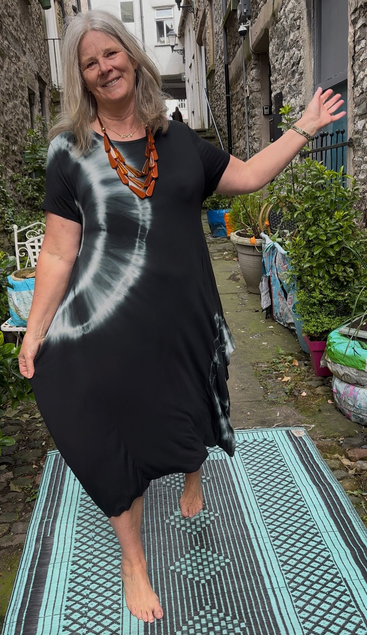 Made Italy Kodo Tie Dye Dress Fit Size 10-24