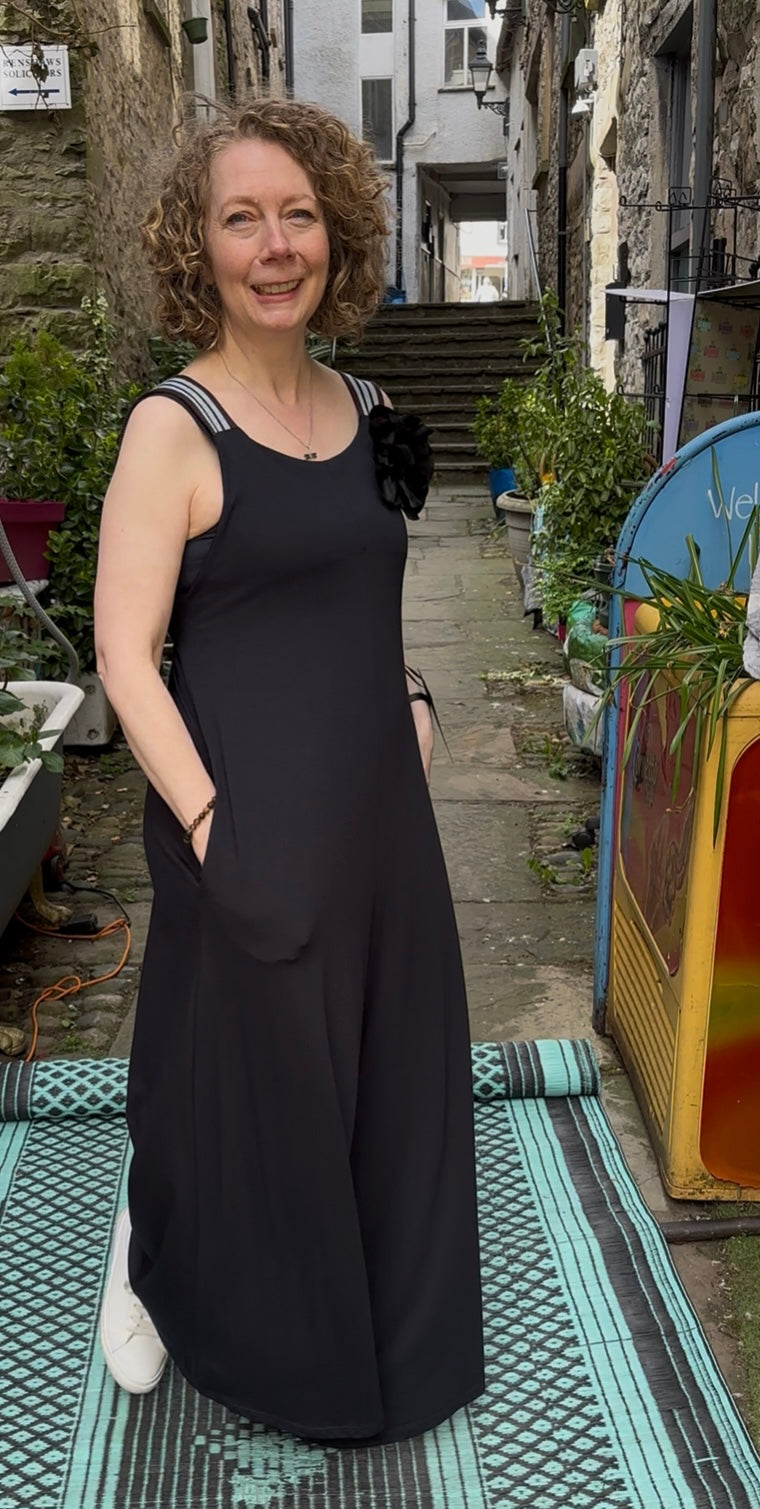 Loose Fit Relax Navy OBBE Jumpsuit, One Piece Fits Size 10-20