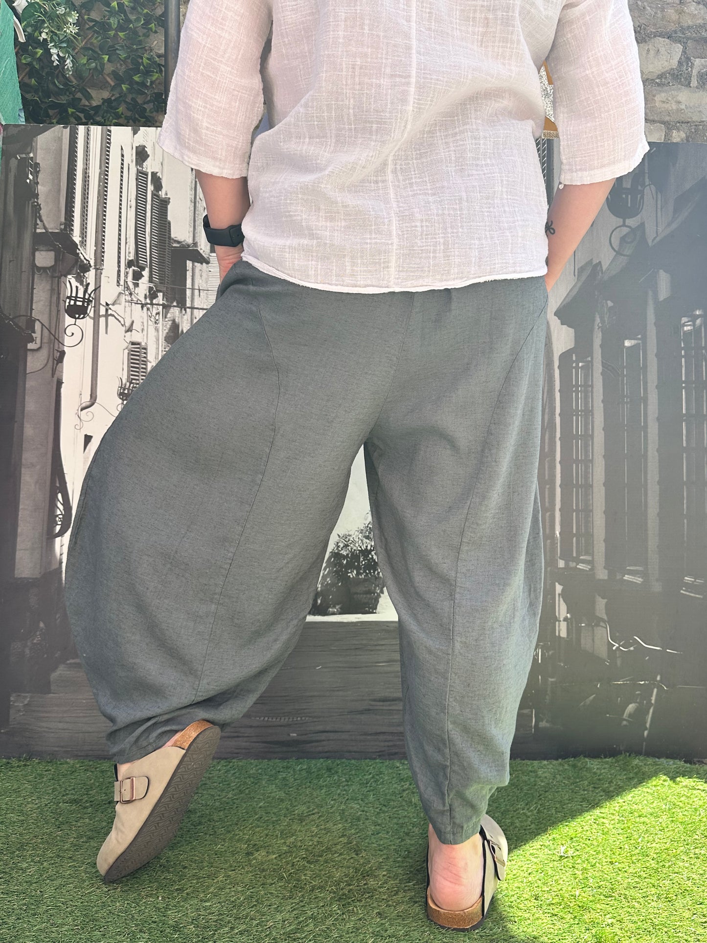 Yeba Trousers In Charcoal Grey Fits Size 12-26