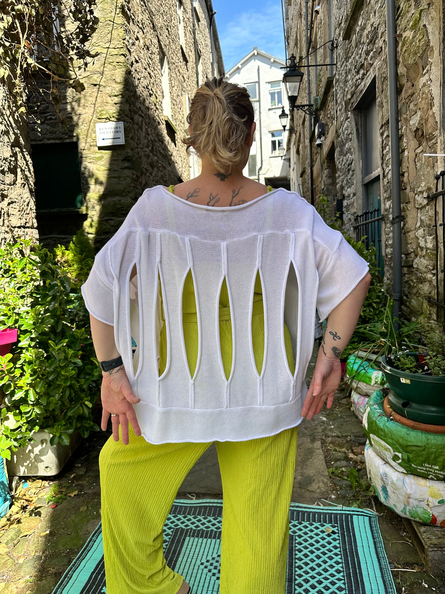 Kouma knit Layering In White Top Fits Size 8-22