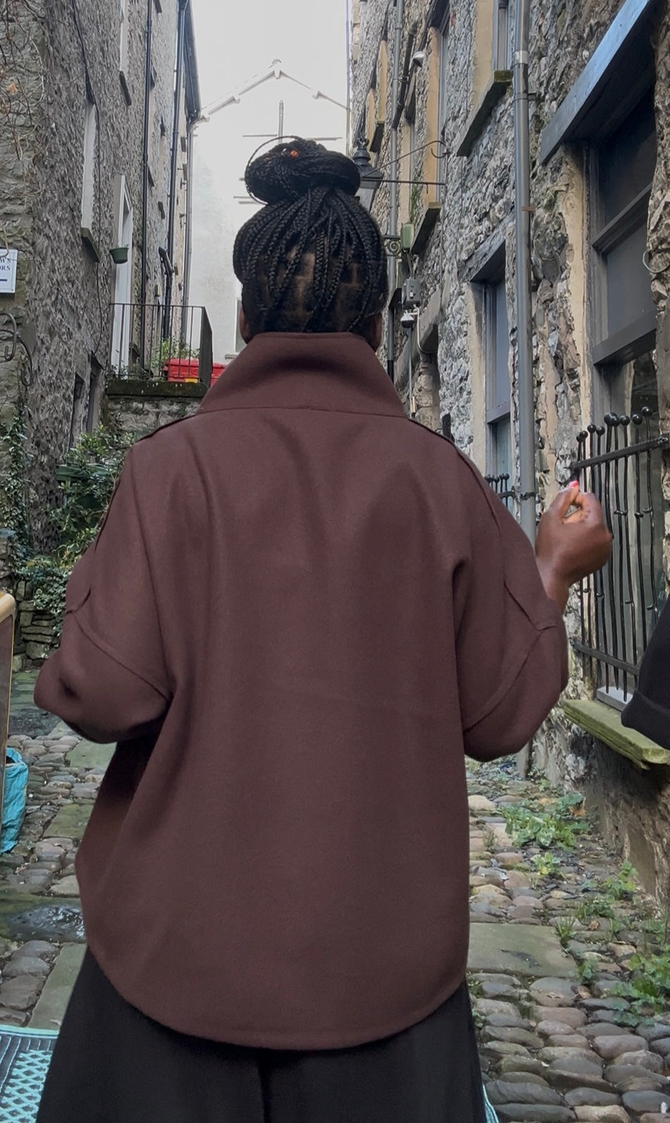 Stunning Double Zip Jacket In Chocolate Brown Size 8-18