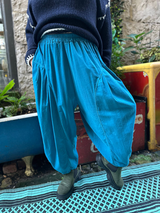 Cord Yeba Trousers In Ocean Blue Colour Fits Size 10-24