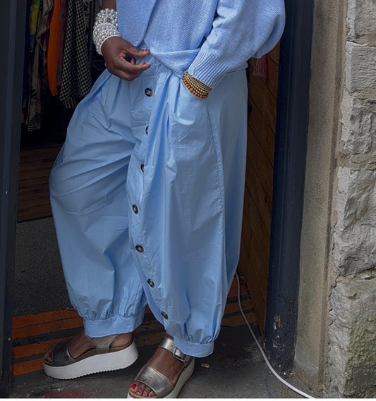 Stunning Oyya Trousers In Baby Blue Colour One Size 8-20