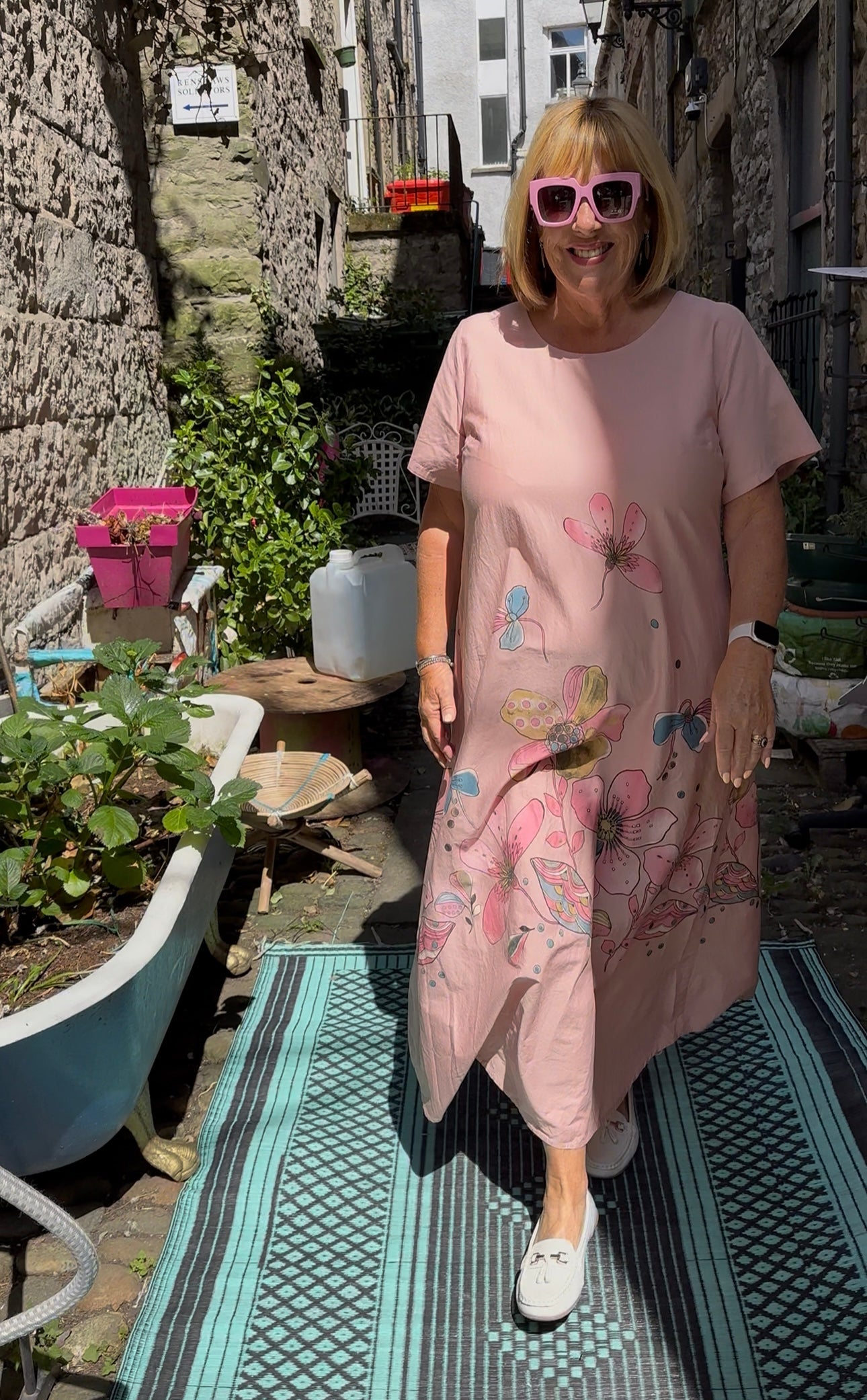 AMouka Stunning Long Length Floral Dress