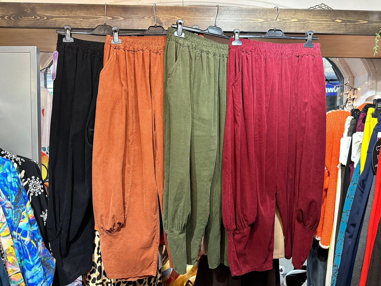 Moss Green Cord Azu Trousers Fits Size 8-22