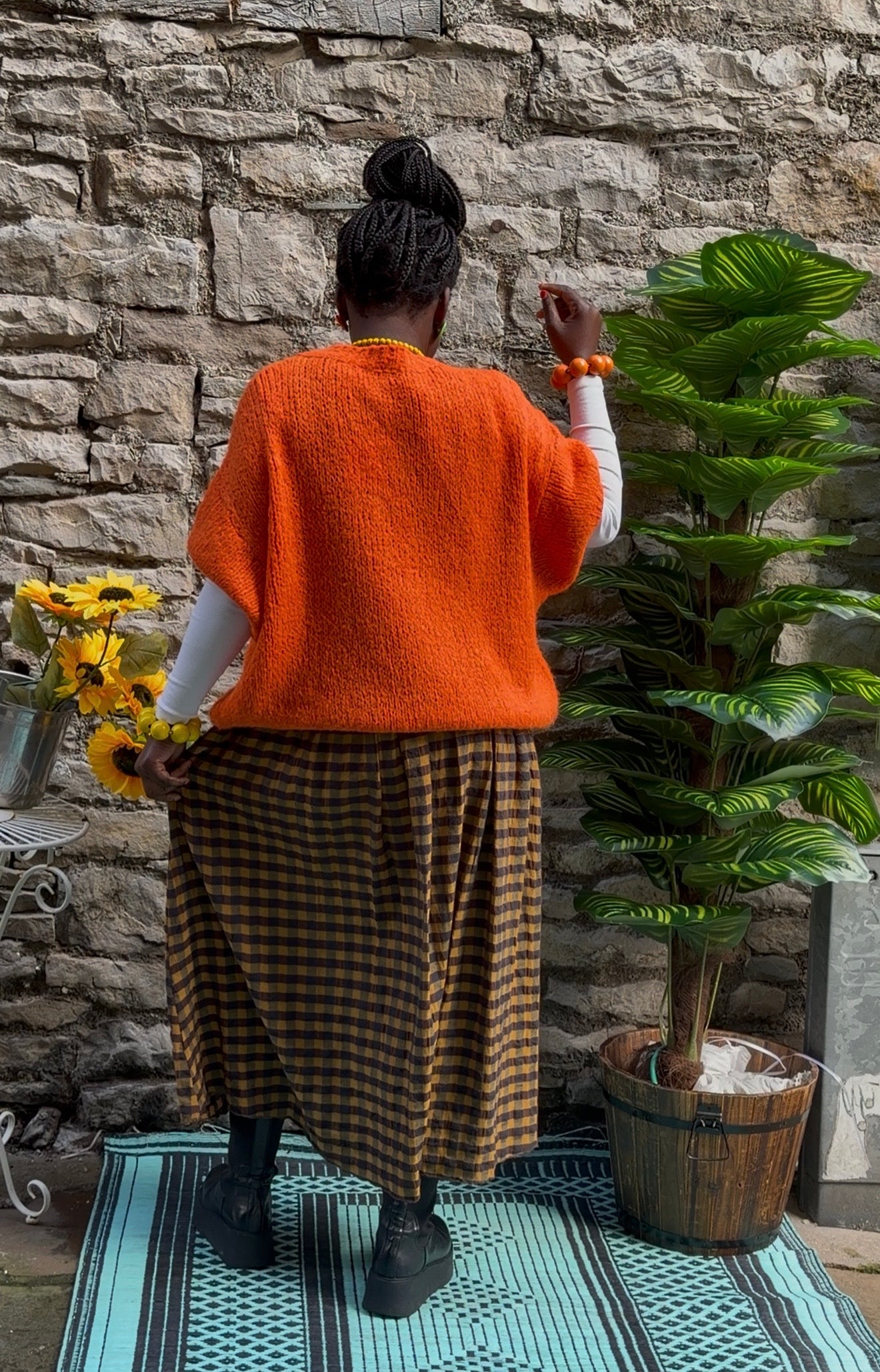 Soft Knit Jumper One Size Fits Size 8-20 In Orange