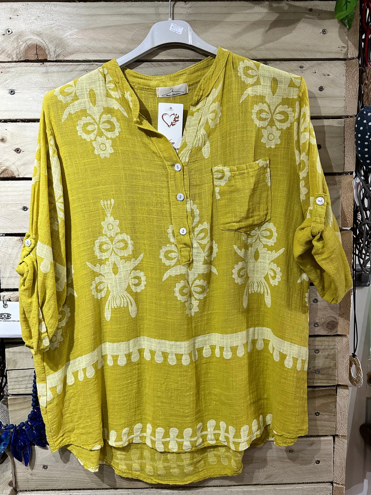 Made In Italy 100% Cotton Top Fits Size 8-18