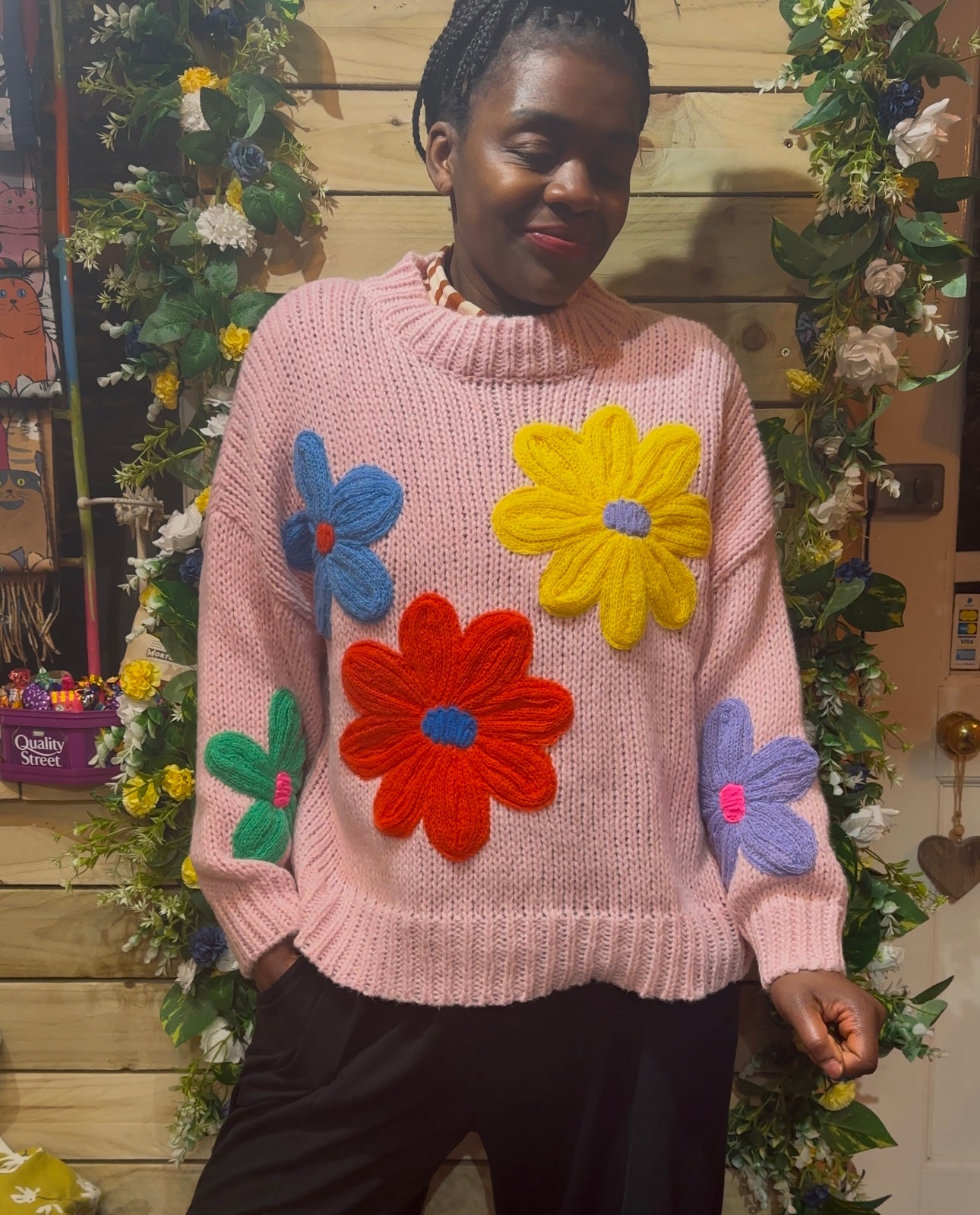 Daisy Colourful Jumper With Puffy Sleeves Size 8-16