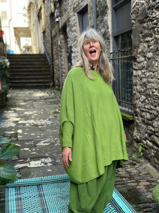 Stunning Avocado Green Bella Jumper Fits Size 10-26