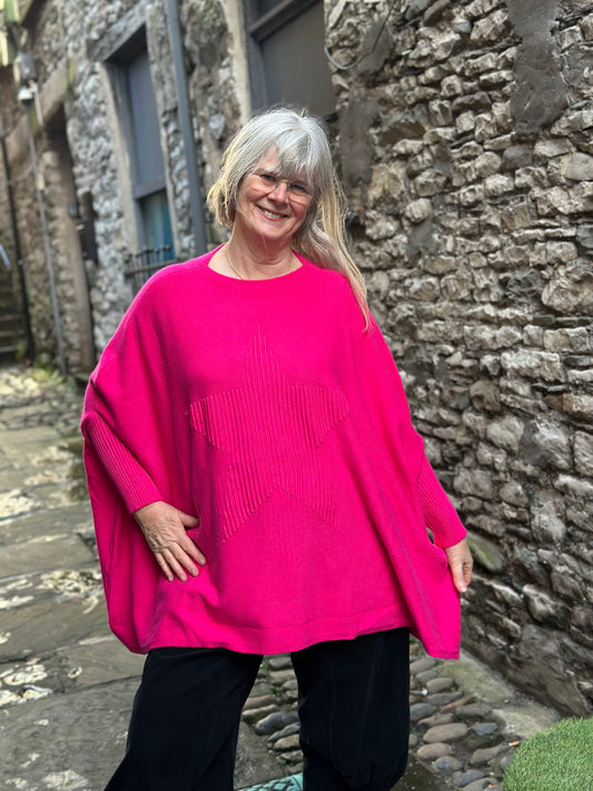 Stunning Fuchsia Bella Star Jumper Fits Size 10-26