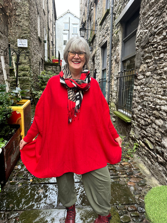 Stunning Red Bella Jumper Fits Size 10-26