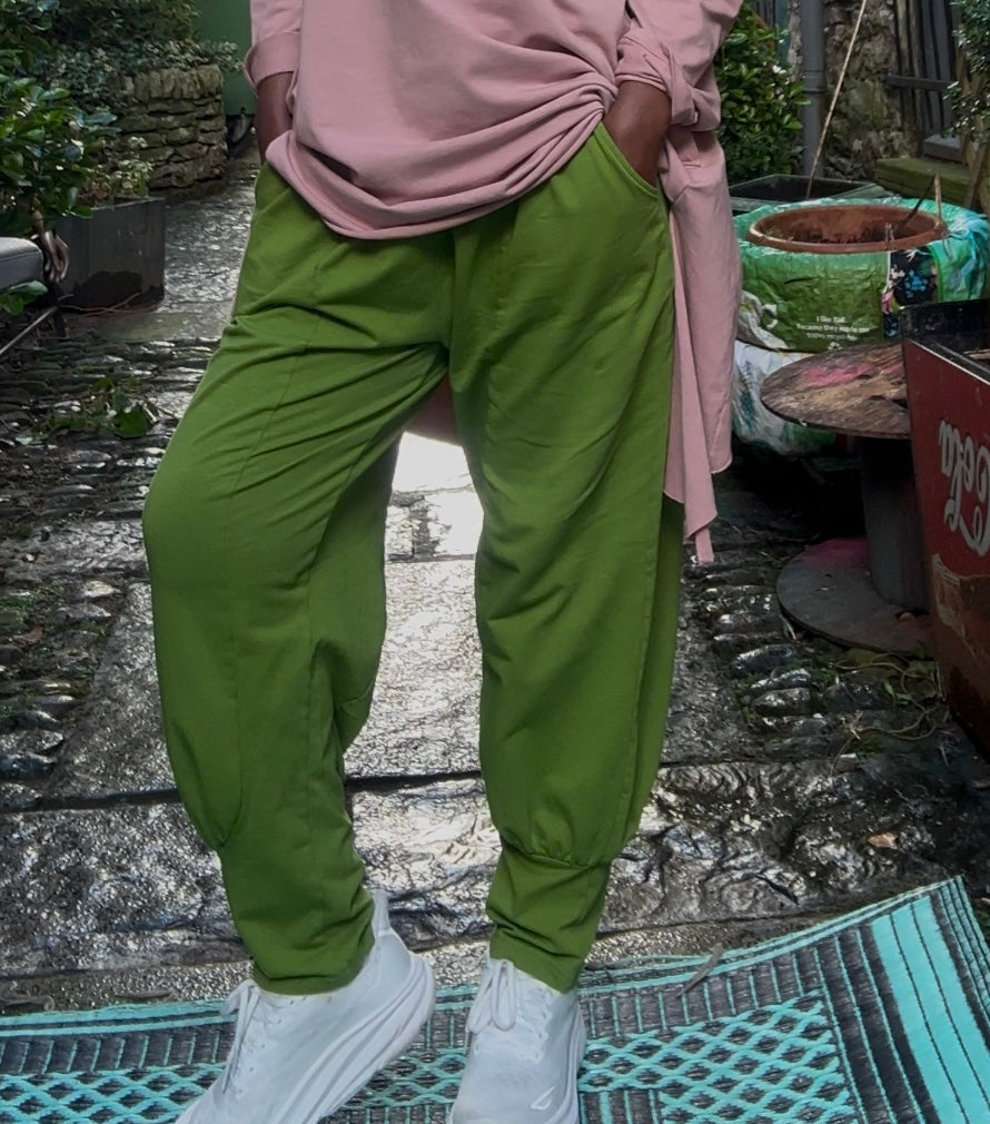 Small Defect Super comfortable Avocado Green Long Azu Trousers Size 8-22