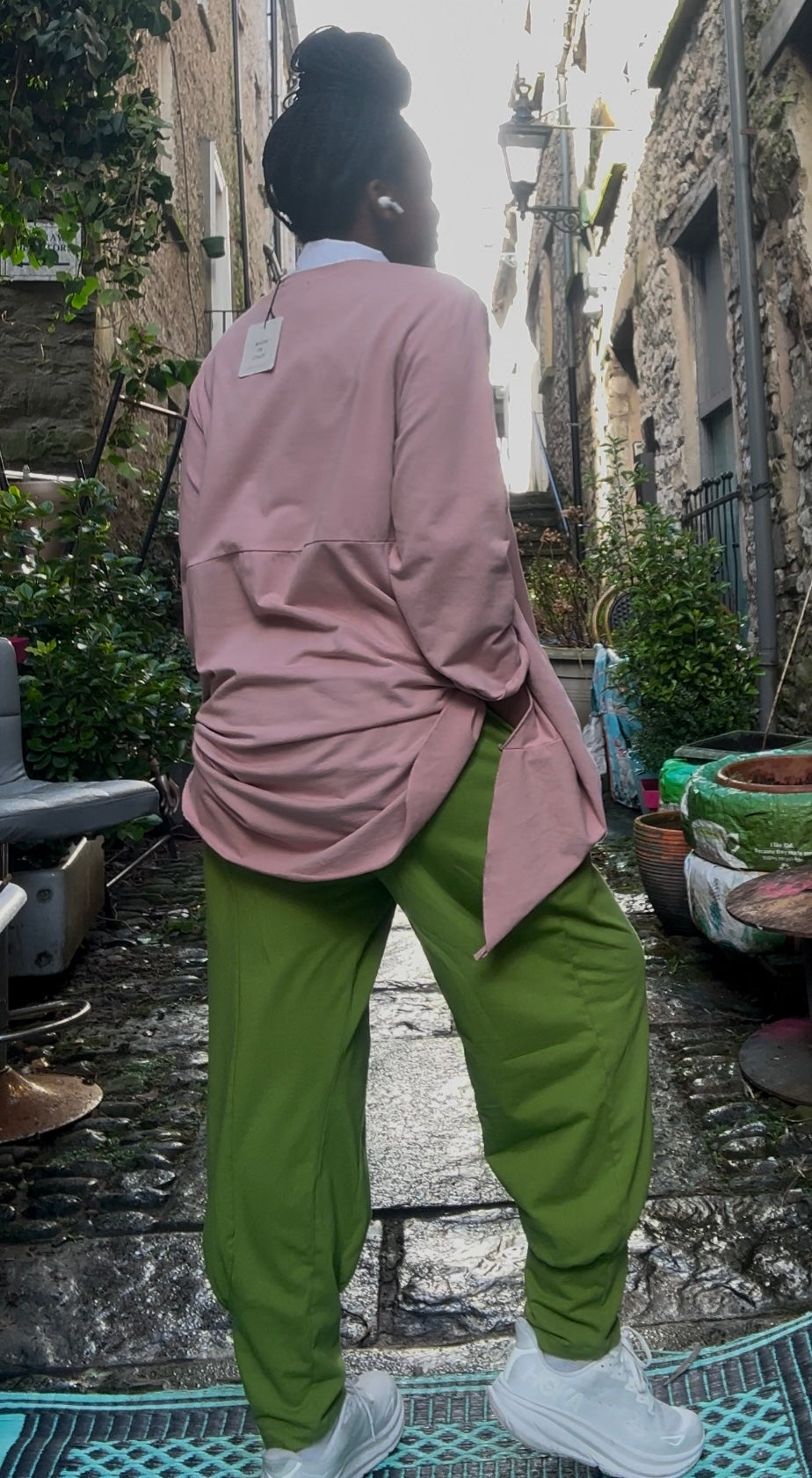 Small Defect Super comfortable Avocado Green Long Azu Trousers Size 8-22