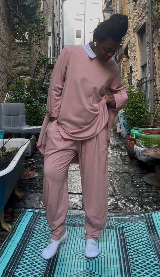 Long Length Azu Trousers In Pink Fits Size 8-22