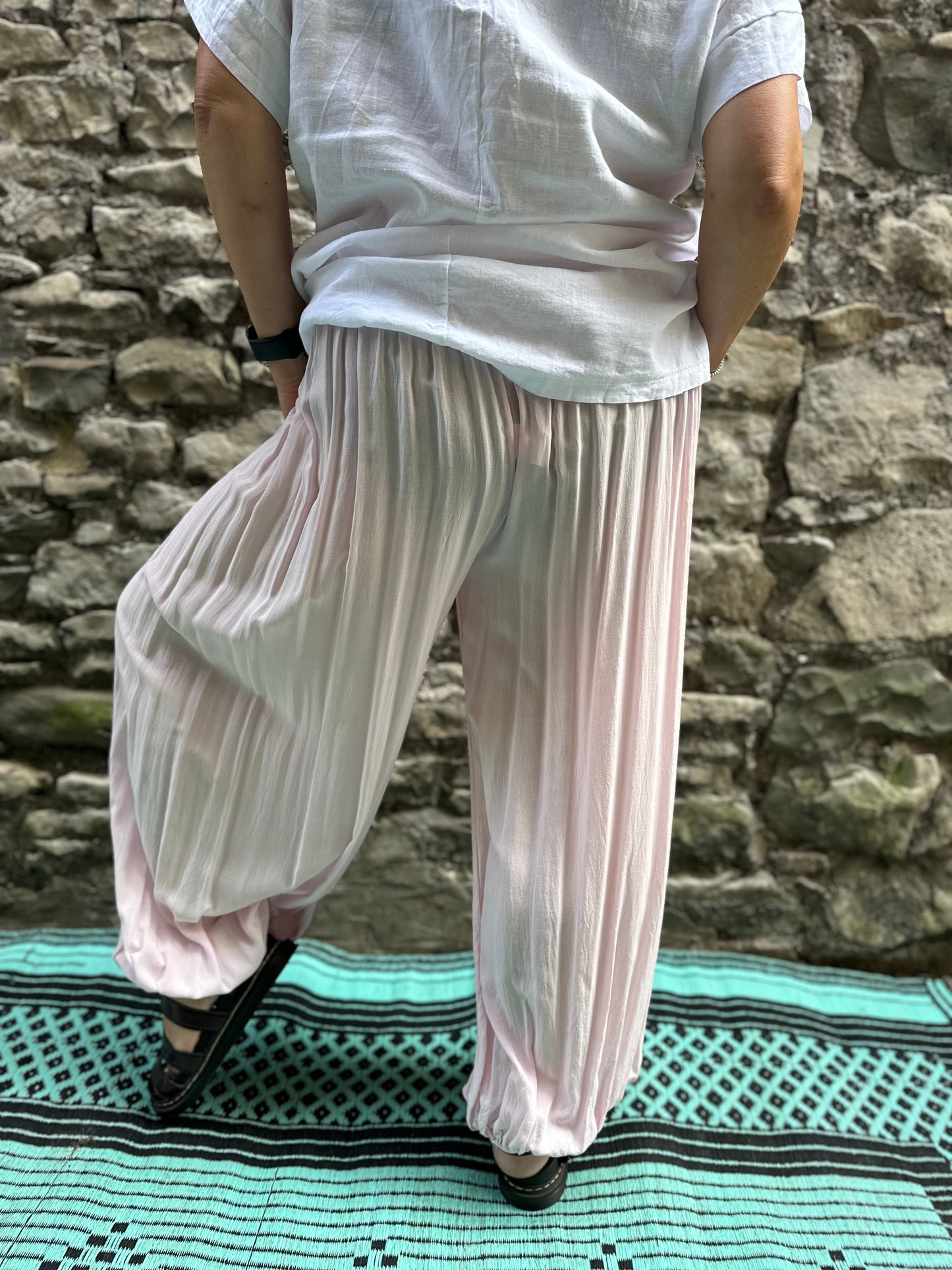Pink Harem Yoga Trousers One Size Fits UK 10-22