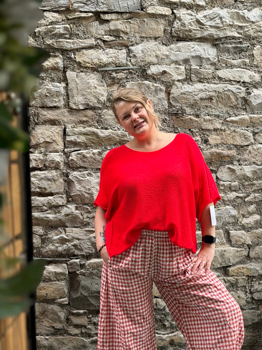 Stunning Ayana Layering Top Size 10-22 In Red
