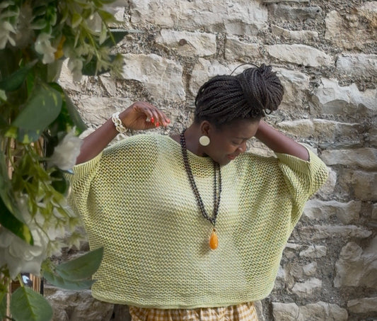 Stunning AFFINAH Layering Fish Net Top Size 10-24 In Apple Green