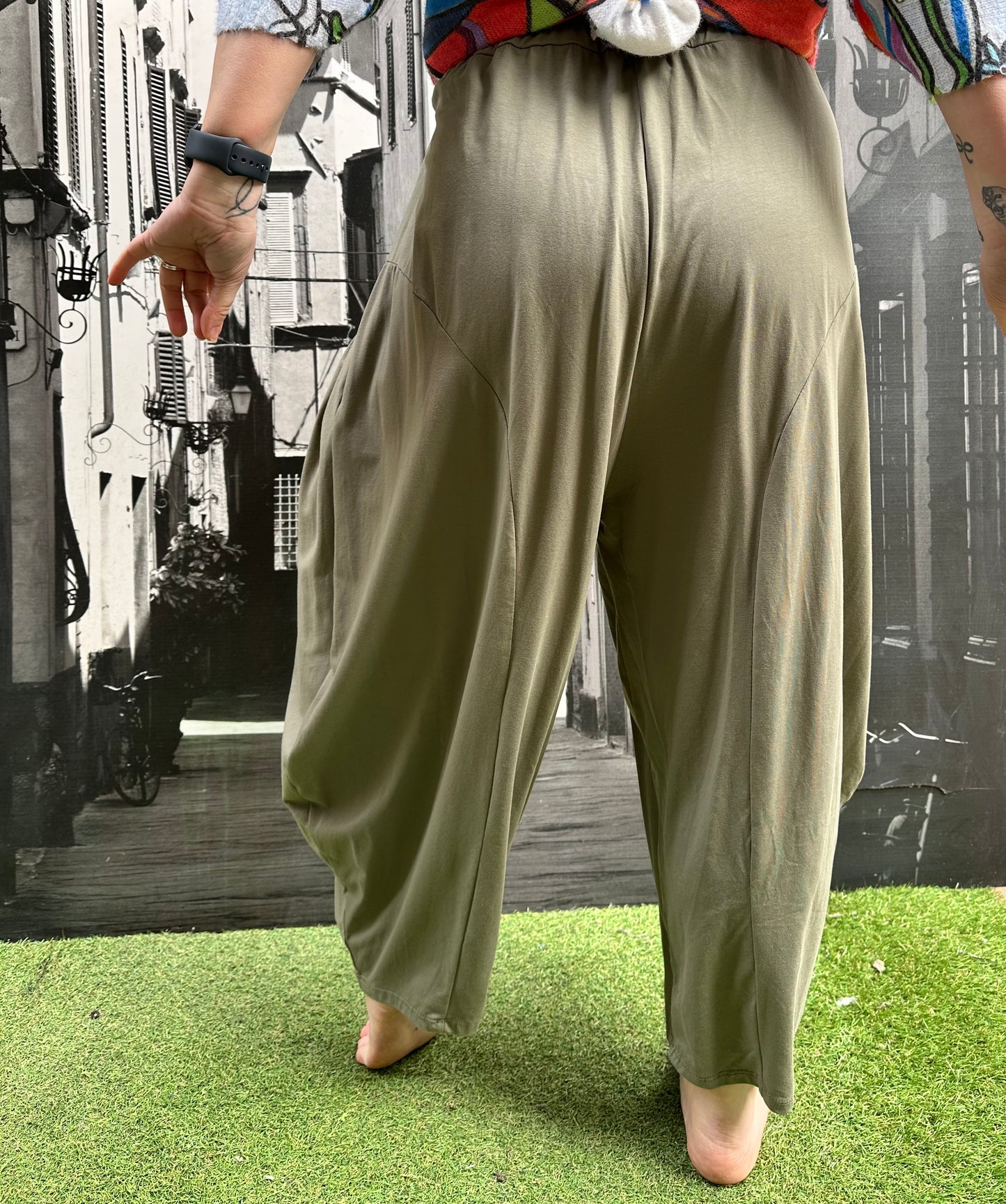 Yeba Trousers In Khaki Fits Size 12-26