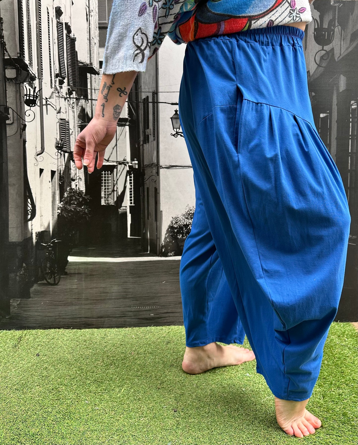 Yeba Trousers In Cobalt Blue Fits Size 12-26