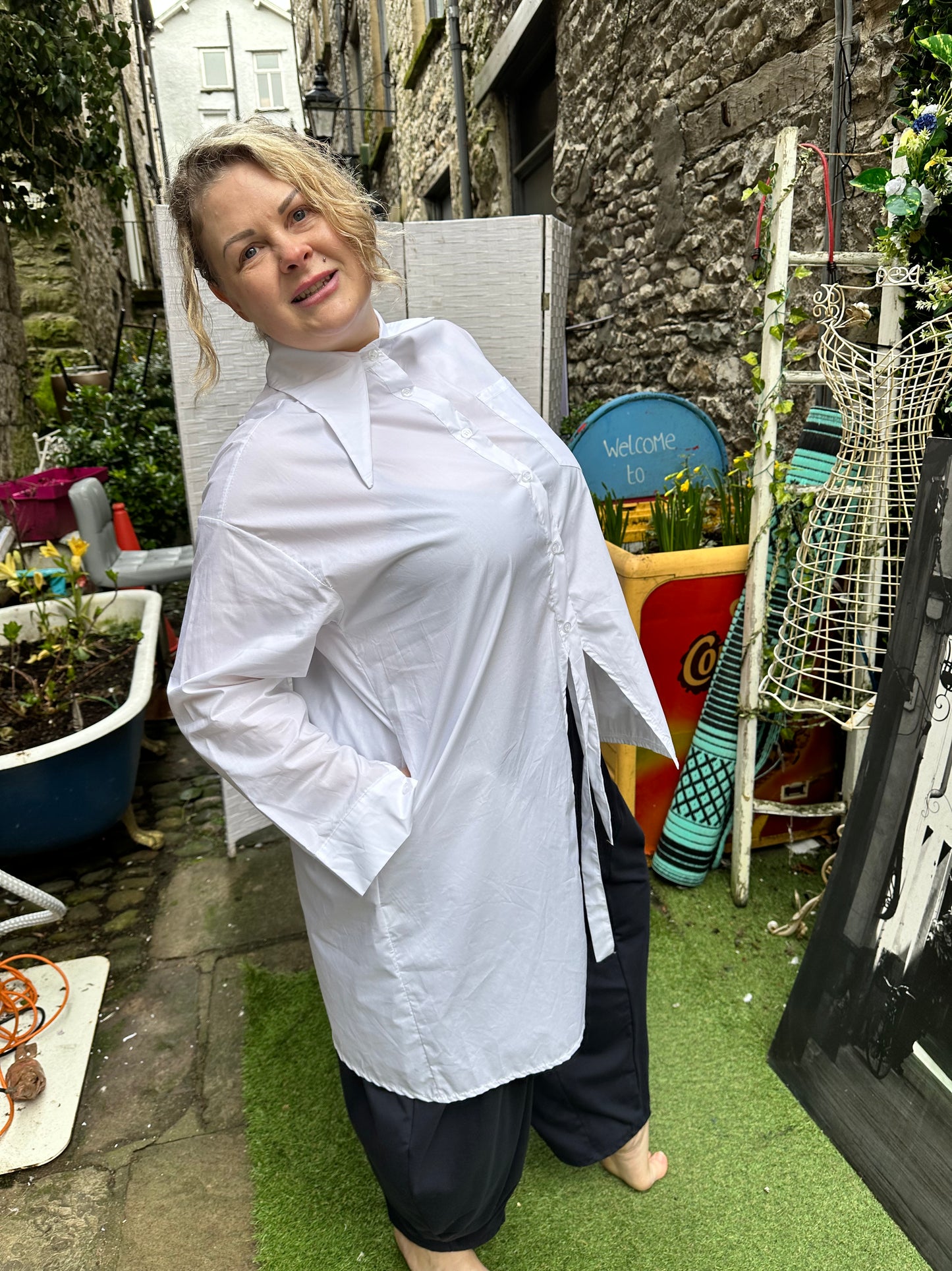 Cotton Asymmetric Garçon Shirt Size 10-18
