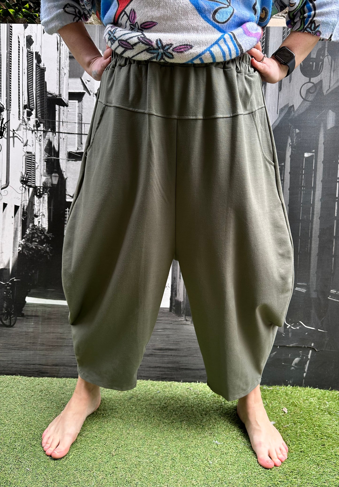 Khaki Green Kiwaza trousers Fits Sizes 10-20
