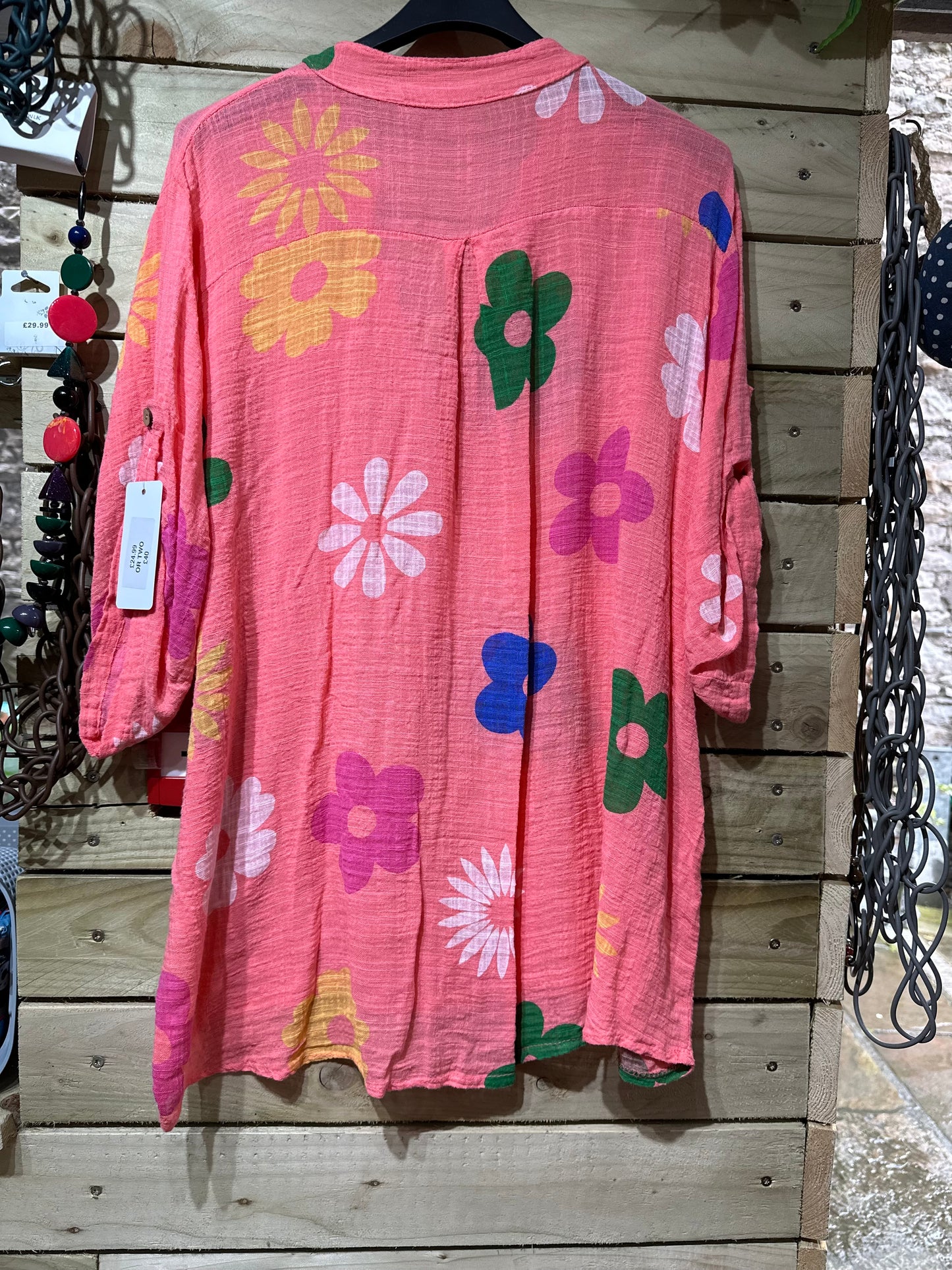 Made In Italy 100% Cotton Daisy PrintTop Fits Size 8-18