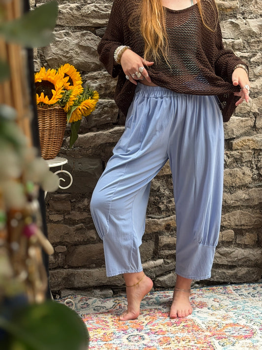 Azu Trousers In Blue Fits Size 8-22