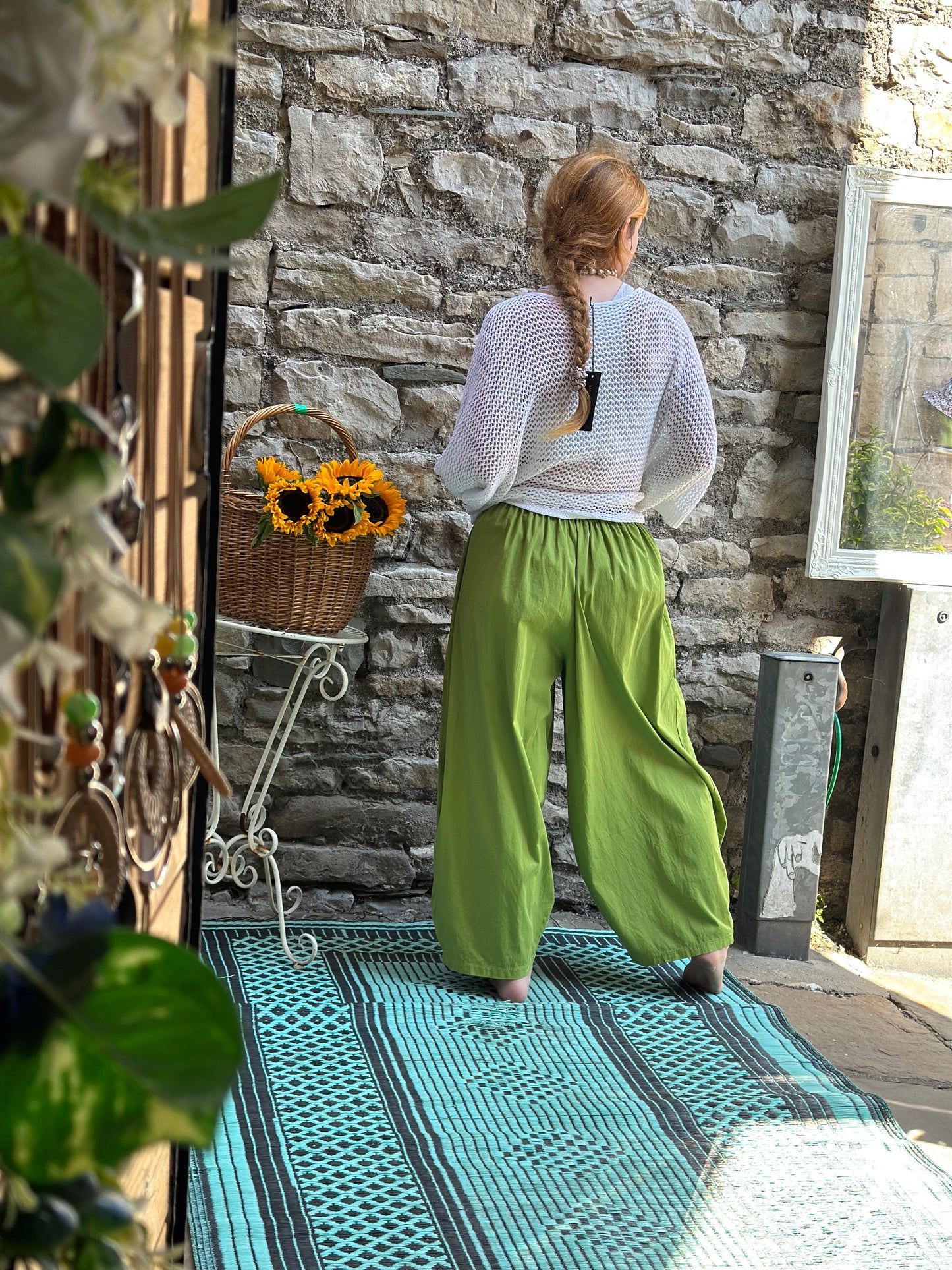 Ama Trousers One Size Fits 8-20 in Apple Green