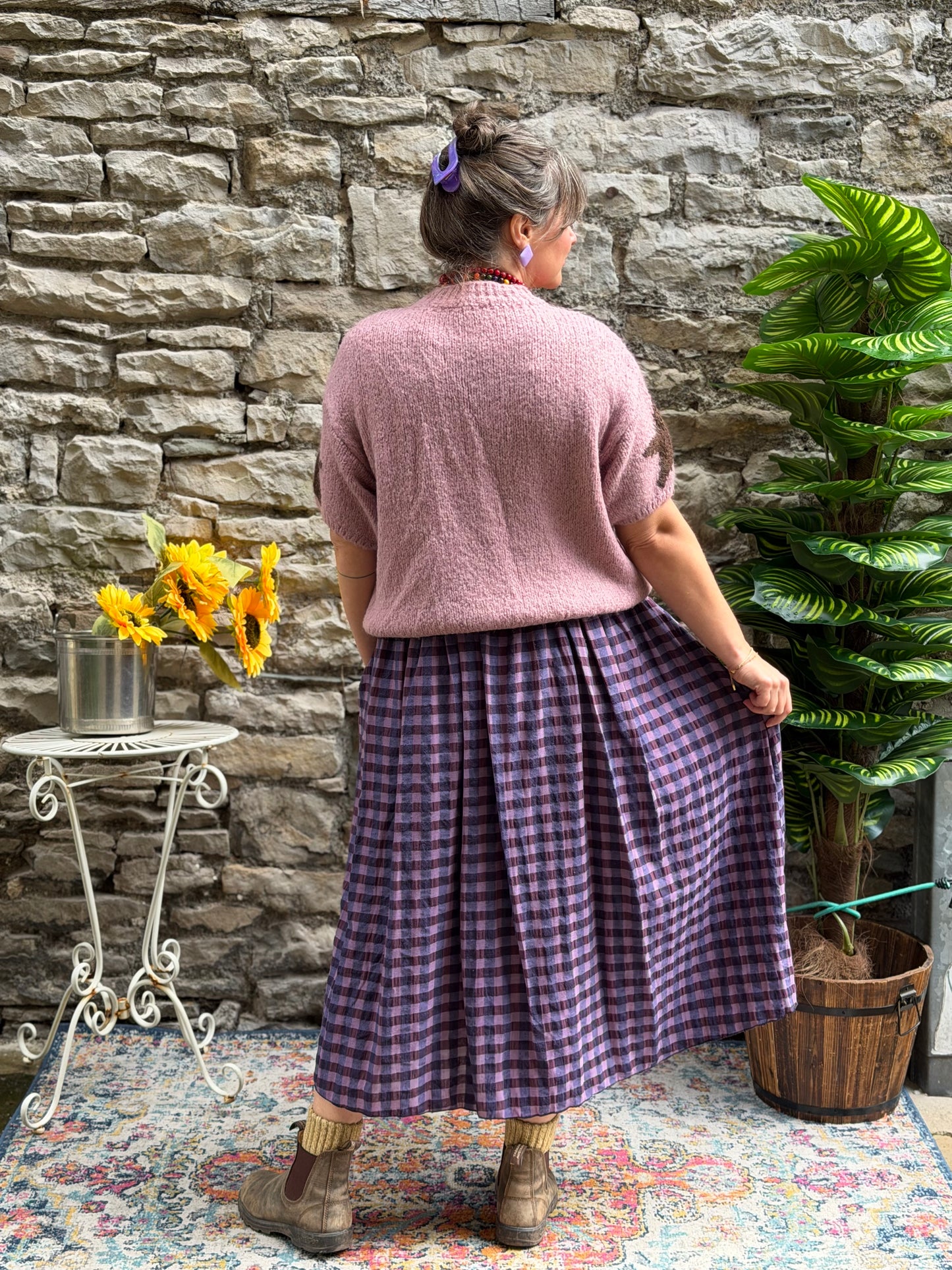 Stunning Tama Layering Dress size 8.22 Purple and Navy
